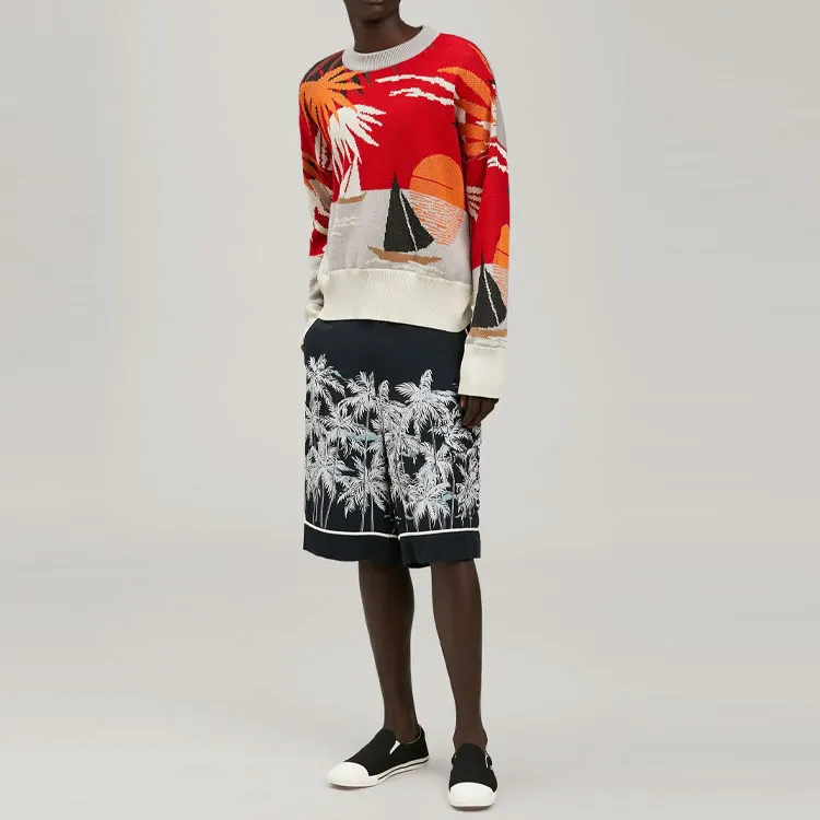 PALM ANGELS Hawaii Cropped Sweatshirt-1