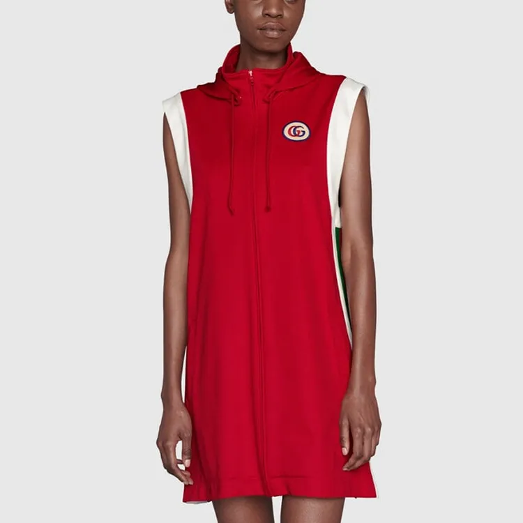 GUCCI Technical Jersey Dress Red-3
