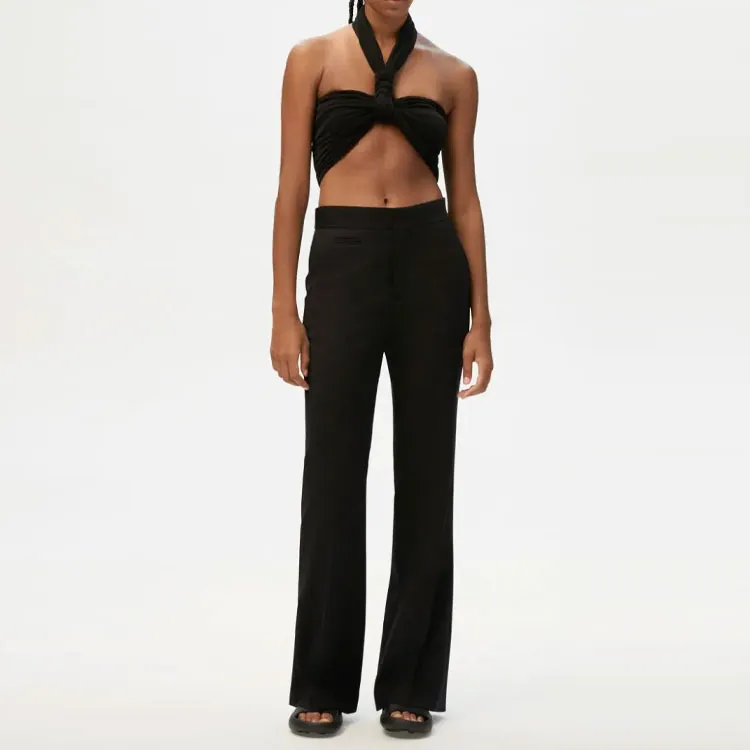 AMBUSH Twist Halterneck Ruched Cropped Top-1