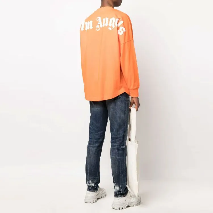 PALM ANGELS Classic Logo Over Long Sleeve T Shirt-3