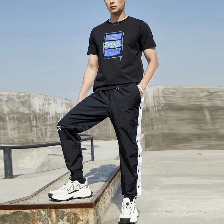ANTA Basketball Collection Knitted Sweatpants Men Black-2