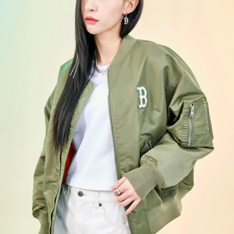 MLB Puffer Jacket Winter Unisex Army Green-2