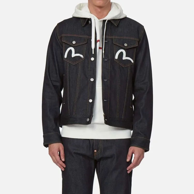 EVISU Denim Jackets Men Denim Blue-4