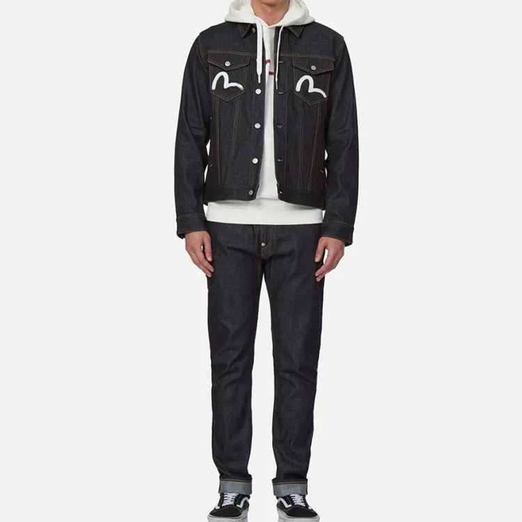EVISU Denim Jackets Men Denim Blue-2