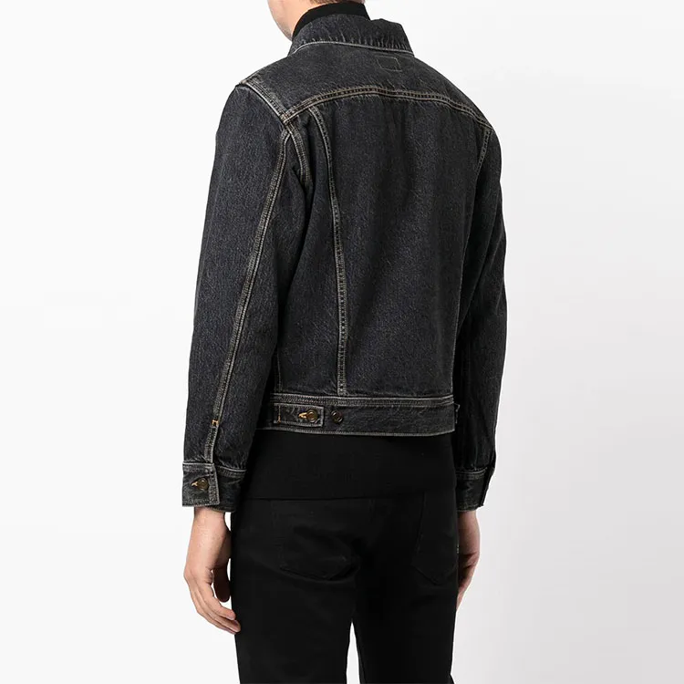 SAINT LAURENT SS22 Denim Jacket Men's Black-2