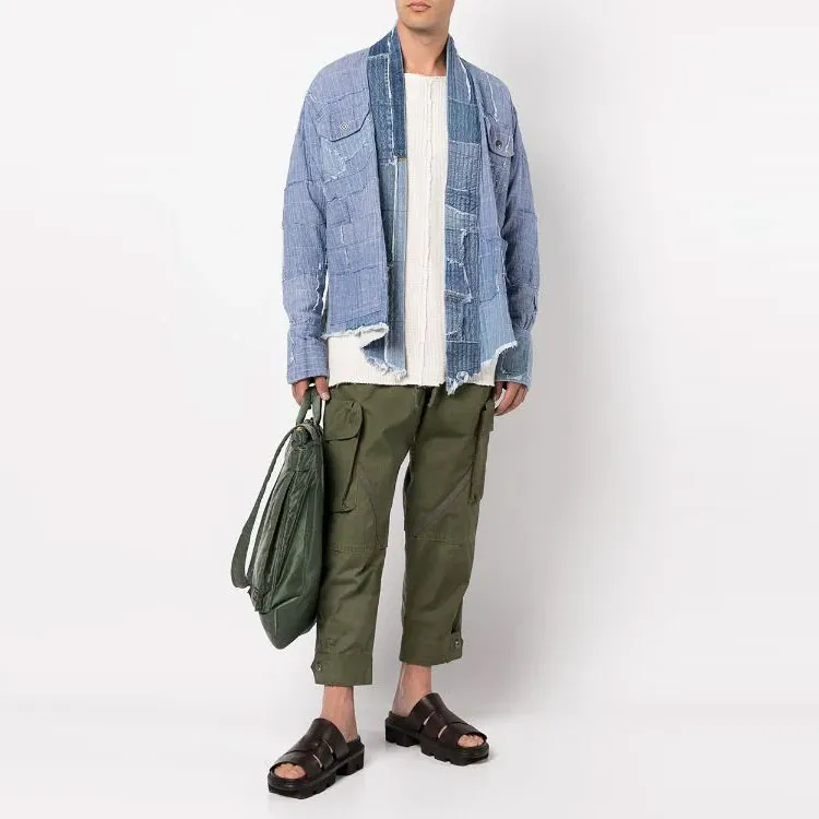 GREG LAUREN Patchwork Denim Jacket-3