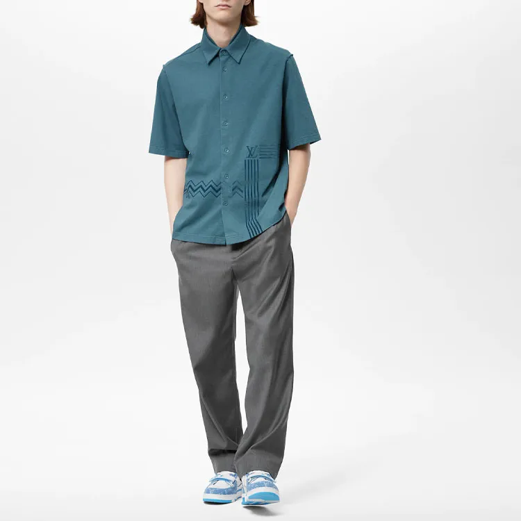 LOUIS VUITTON SS22 Shirt Men's Blue-2