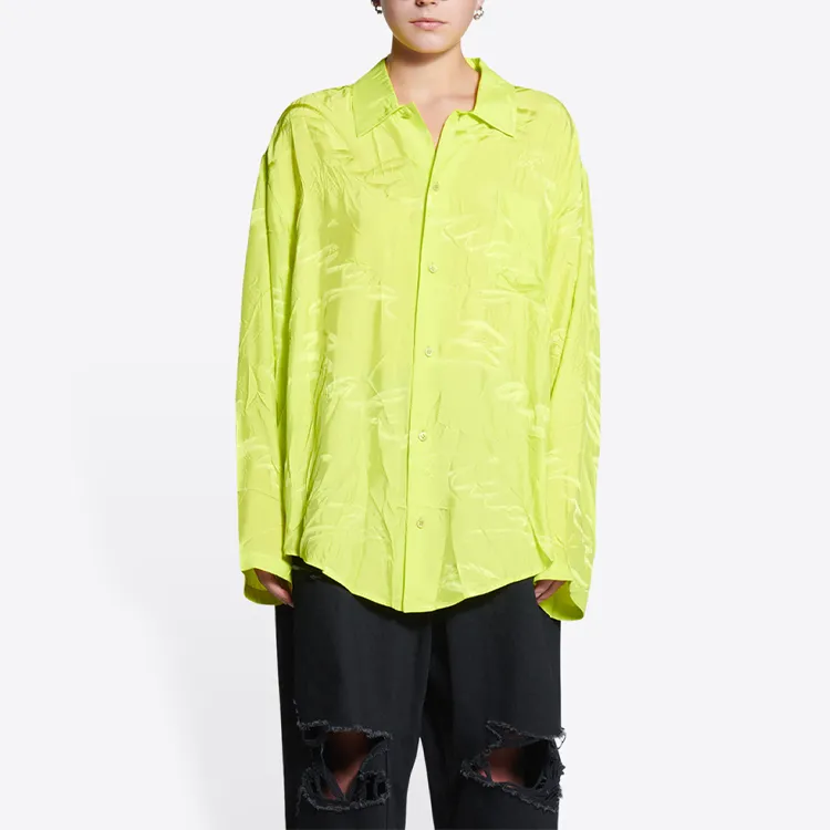 Balenciaga Shirts Women's Neon Yellow-2