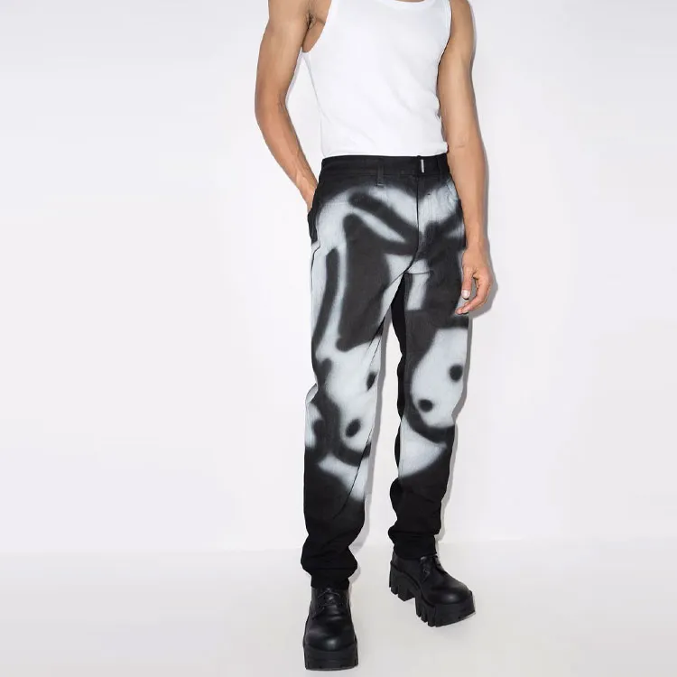 Givenchy X Chito Slim Fit Jeans In 4G Denim With Tag Effect Print-2