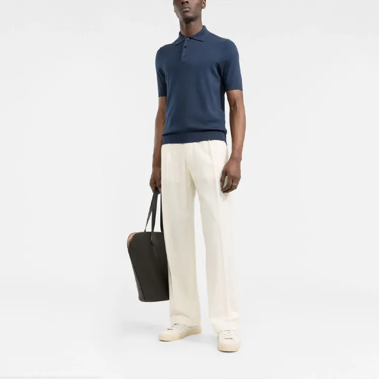 MALO Straight Hem Polo Shirt-1