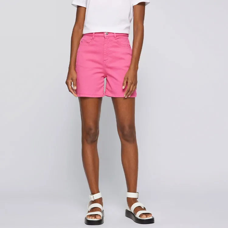 HUGO BOSS Denim Shorts Women's Pink-2