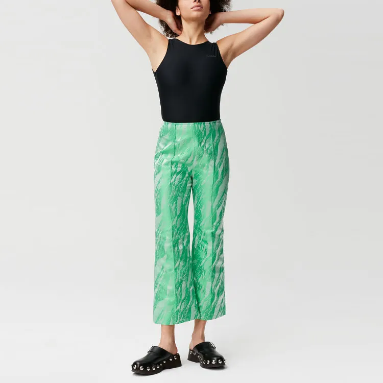 GANNI Casual Pants Women's Green-4