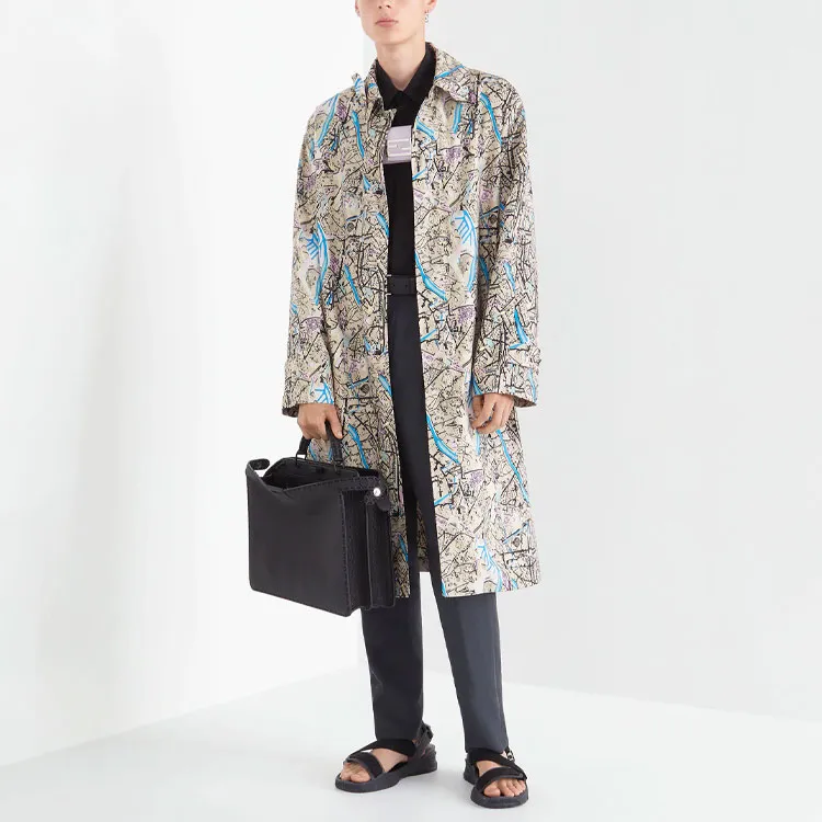 FENDI Trench Coats Men Beige-2