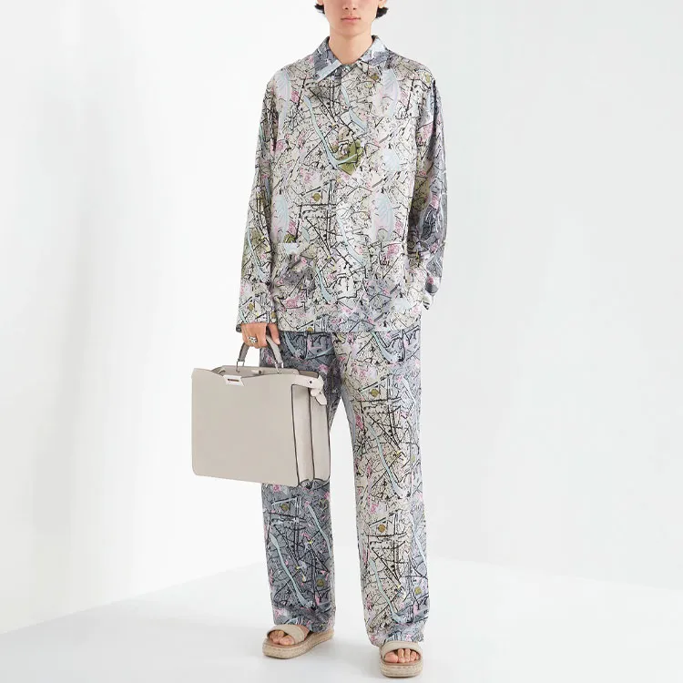 FENDI Wide Leg Printed Pants-2