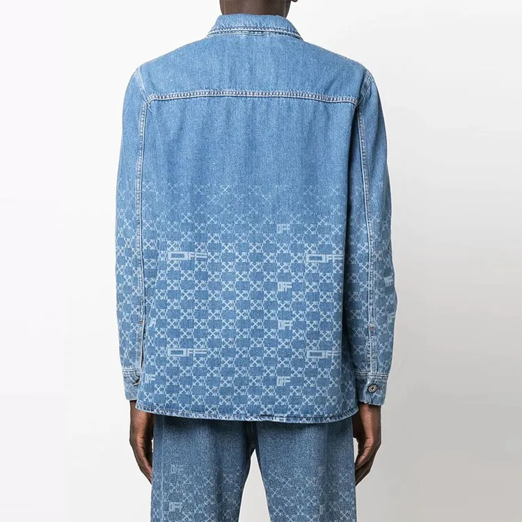 OFF WHITE Arrows Monogram Denim Shirt-2