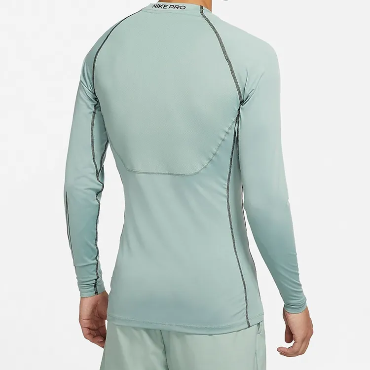 Nike Pro Dri-fit Athleisure Casual Sports Crewneck Long-Sleeve T-Shirt Green-3