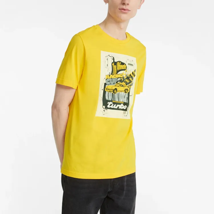 PUMA T Shirts Men Yellow-3