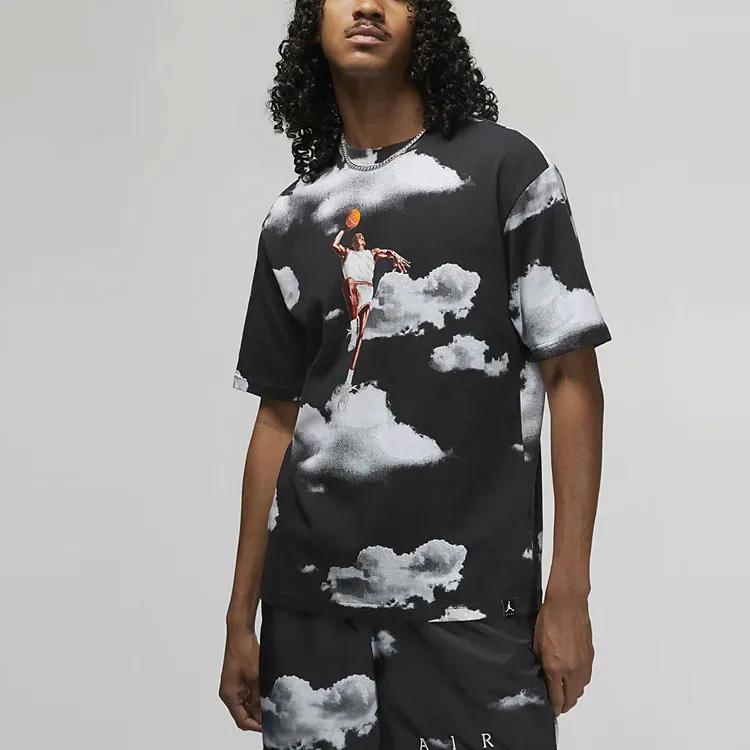 Jordan T Shirts Men Black-4