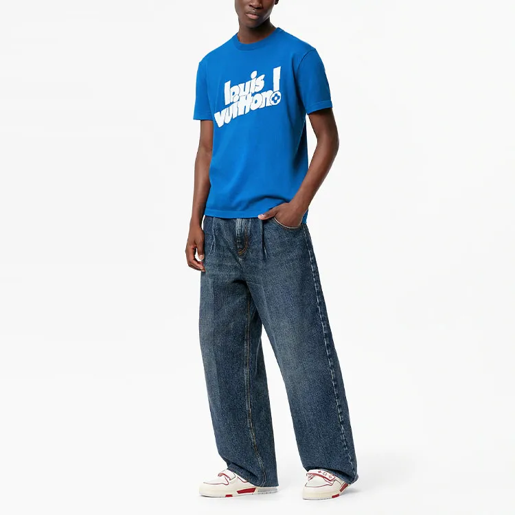 LOUIS VUITTON T Shirt Men's Blue-1