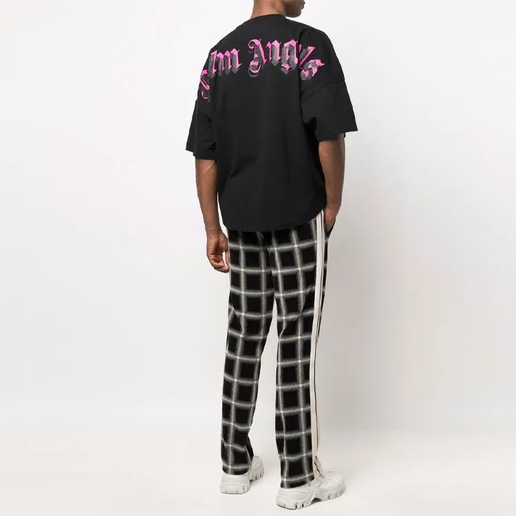 PALM ANGELS Oversized Double Logo T shirt-4
