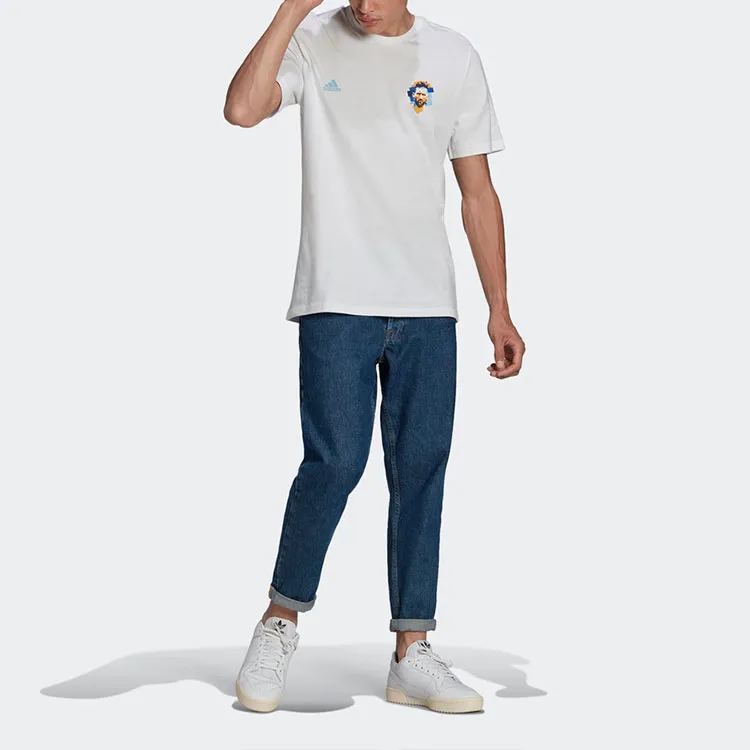 Adidas T Shirts Men White-1