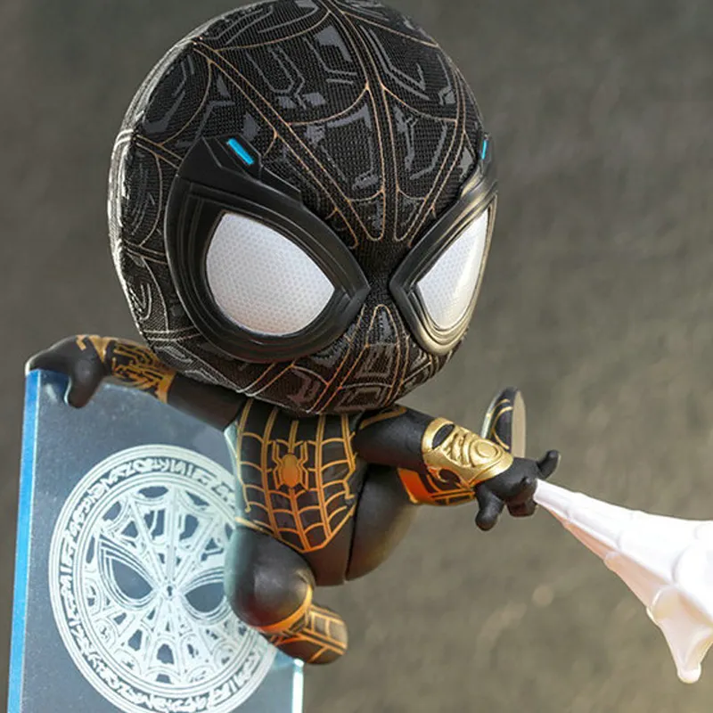 Hot Toys Spider Man Cosb916 The Hero Returns Black Gold Armor Edition Chibi Figures-1