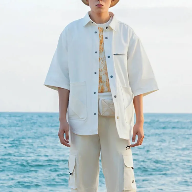 LiNing Shirts Men Beige-2