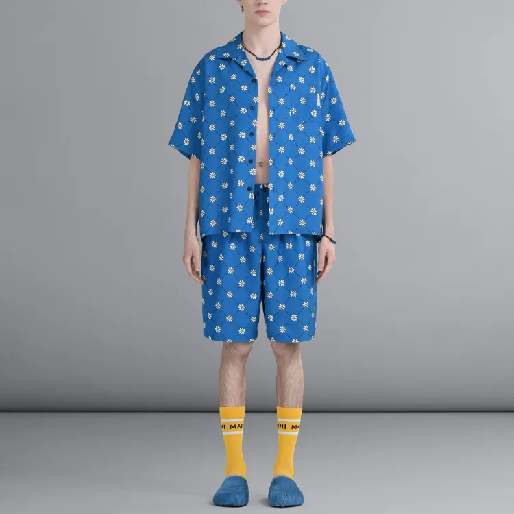 MARNI MARNIgram Elastic Waist Bermuda Shorts-1