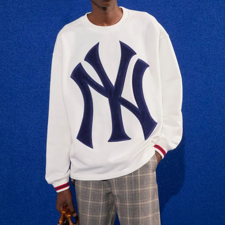 GUCCI X Mlb 2022 Cotton Jersey Sweatshirt With Yankees Patch-1