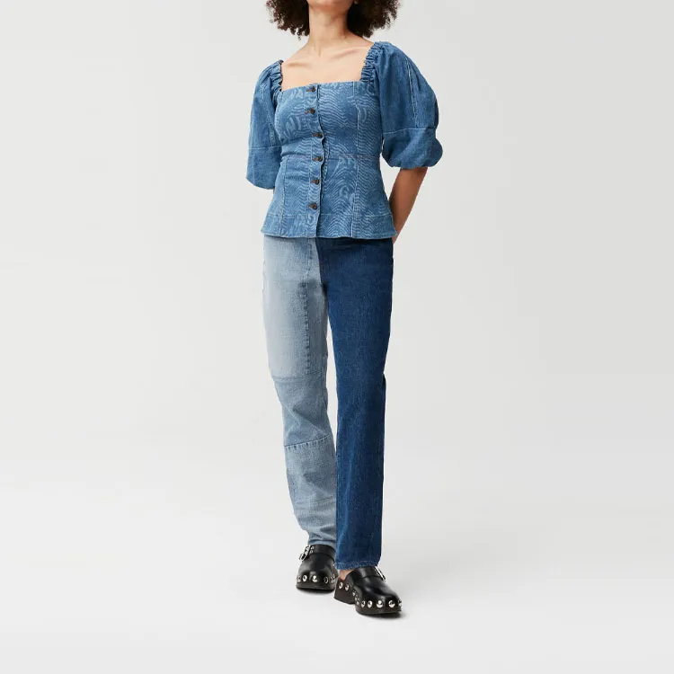 GANNI Shirts Women's Blue-3