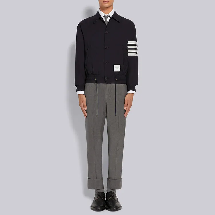 THOM BROWNE 4 Bar Stripe Bomber Jacket-3