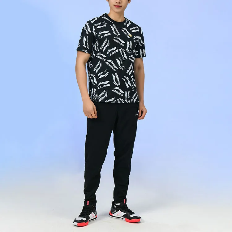 LiNing Badminton Collection Sports Lifestyle Collection T Shirt Men's Black-2