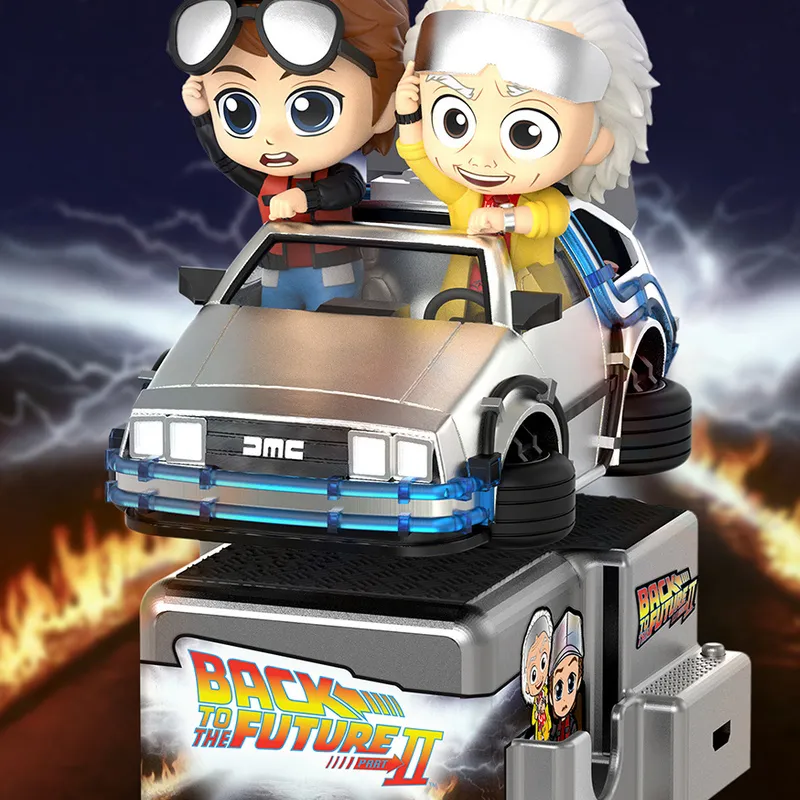 Hot Toys Electric Rocking Car Collection Martin Csrd021 Back To Future 2 Dr. Brown Chibi Figures-1