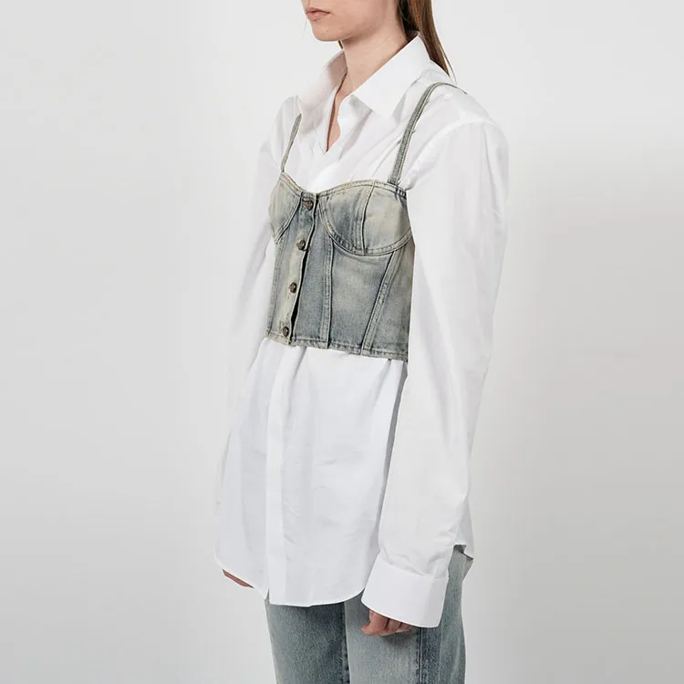 SAINT LAURENT SS22 Camisole Women's Light Blue-2