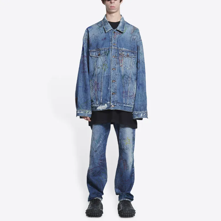 Balenciaga Scribble Oversized Jacket-2