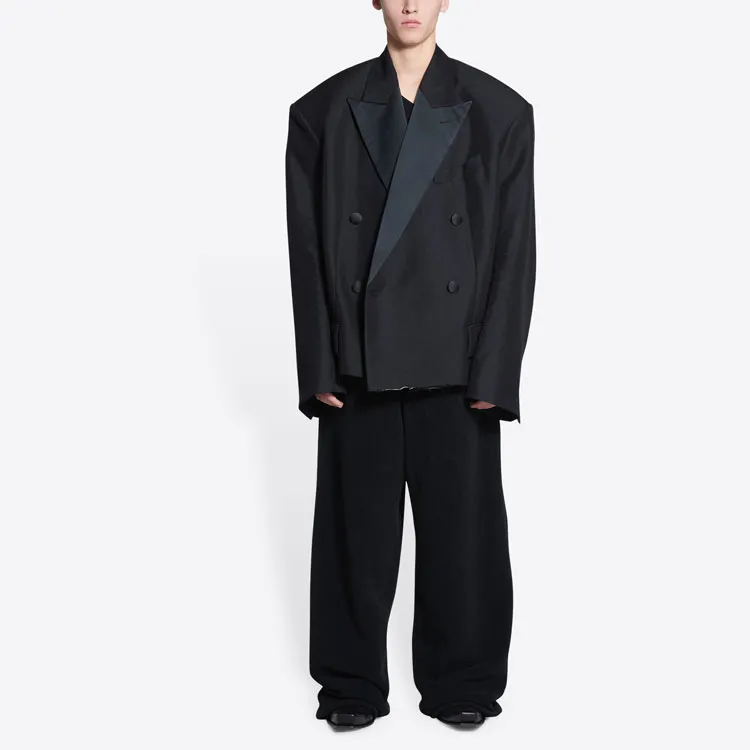 Balenciaga Red Carpet SS22 Business Suits Coats Loose Fit Style Men's Black-2