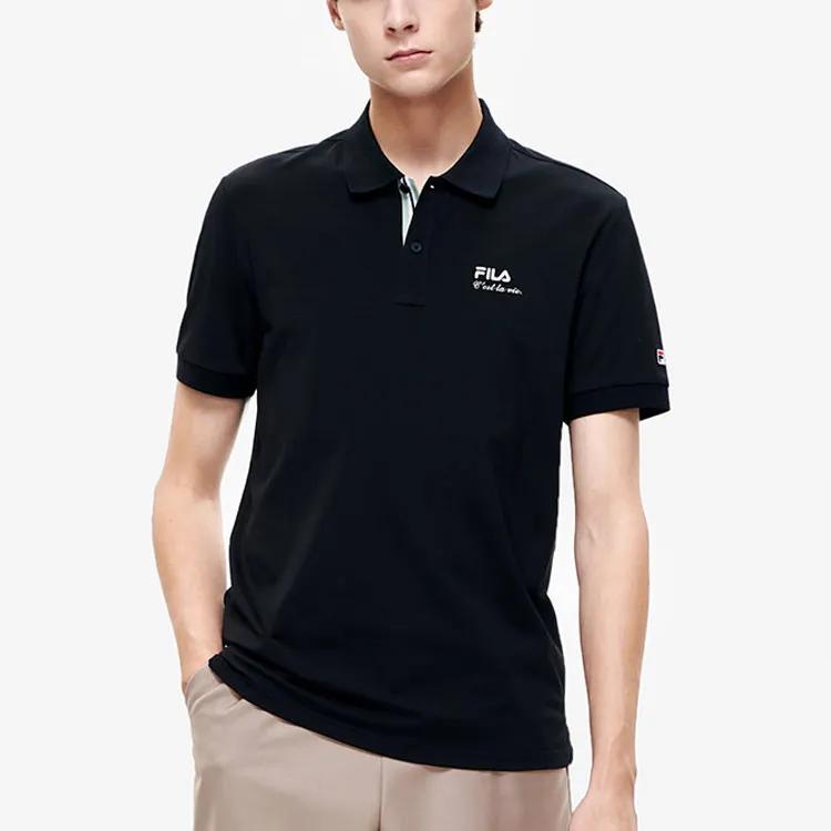 FILA Polo Shirts Men Jet Black-2