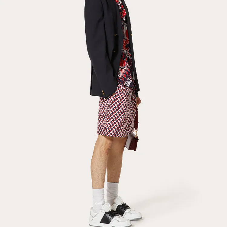 Valentino Casual Shorts Men Red-1