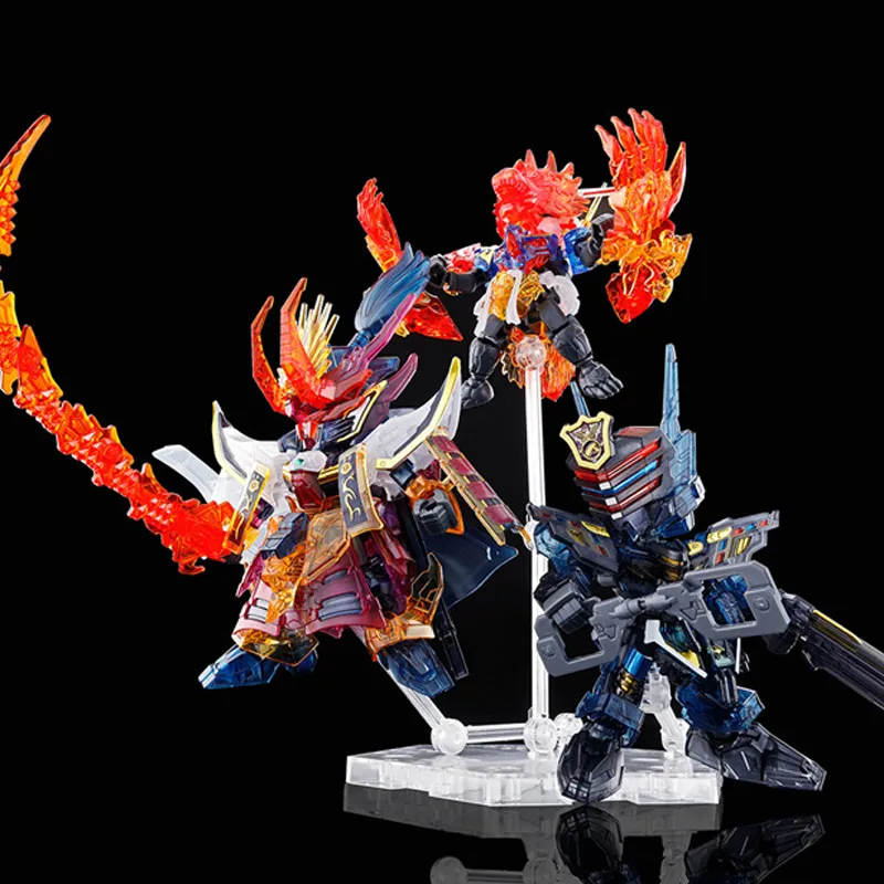 BANDAI SD World Heroes Goku/Oda Nobunaga/Sheriff Set Multicolor Transparent Model Kits 10cm-1