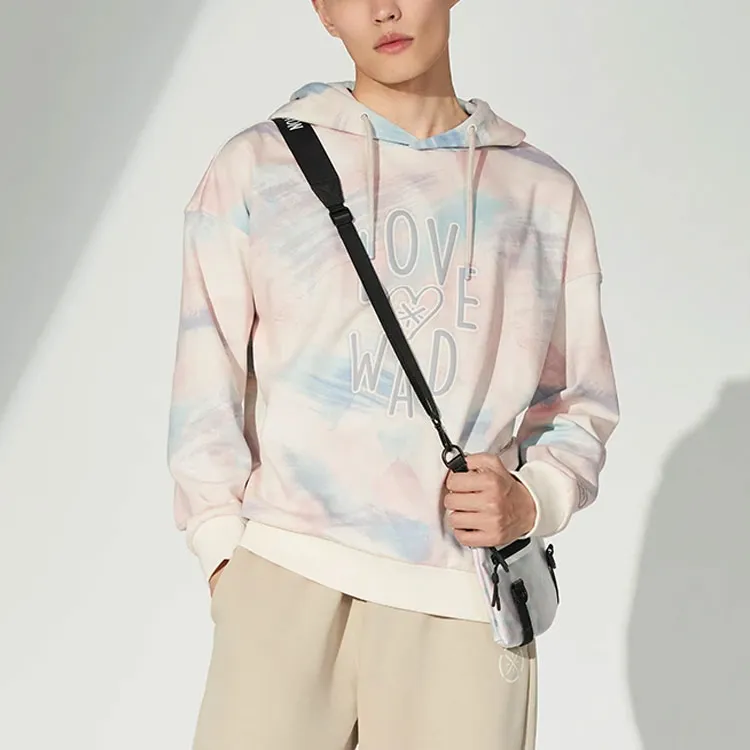 LiNing Sweatshirt Unisex Pink Blue Mixed Color-4