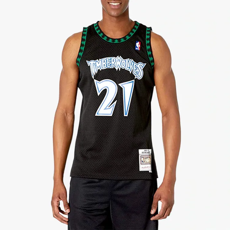 Mitchell & Ness Minnesota Timberwolves Alternate 1997 98 Kevin Garnett Swingman Jersey-2