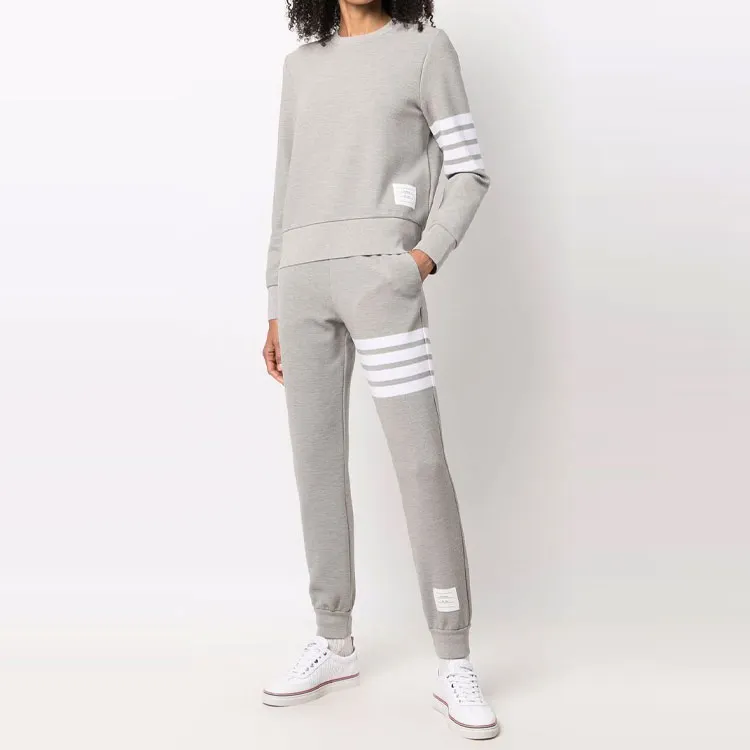 THOM BROWNE 4 Bar Cotton Ribbed Sweatshirt-1