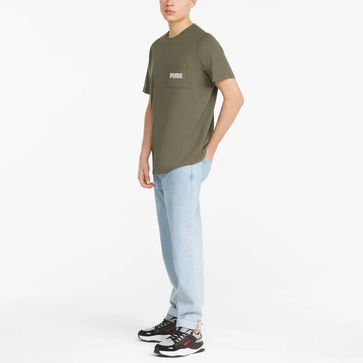 PUMA T-Shirts Men Dark Green-2