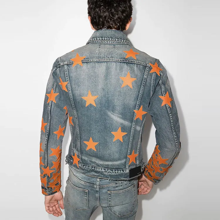 AMIRI Chemist Star Trucker Clay Indigo Denim Jackets ''-3