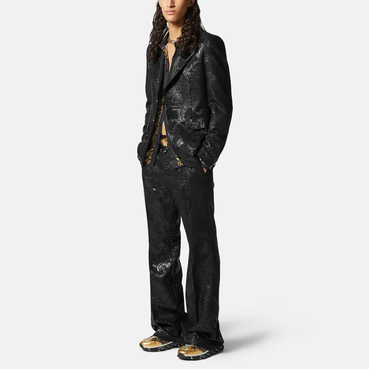 Fendi Fendace Flared Jacquard Pants-3