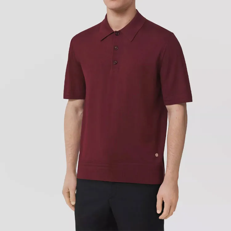 Burberry Monogram Motif Logo Plaque Polo-3