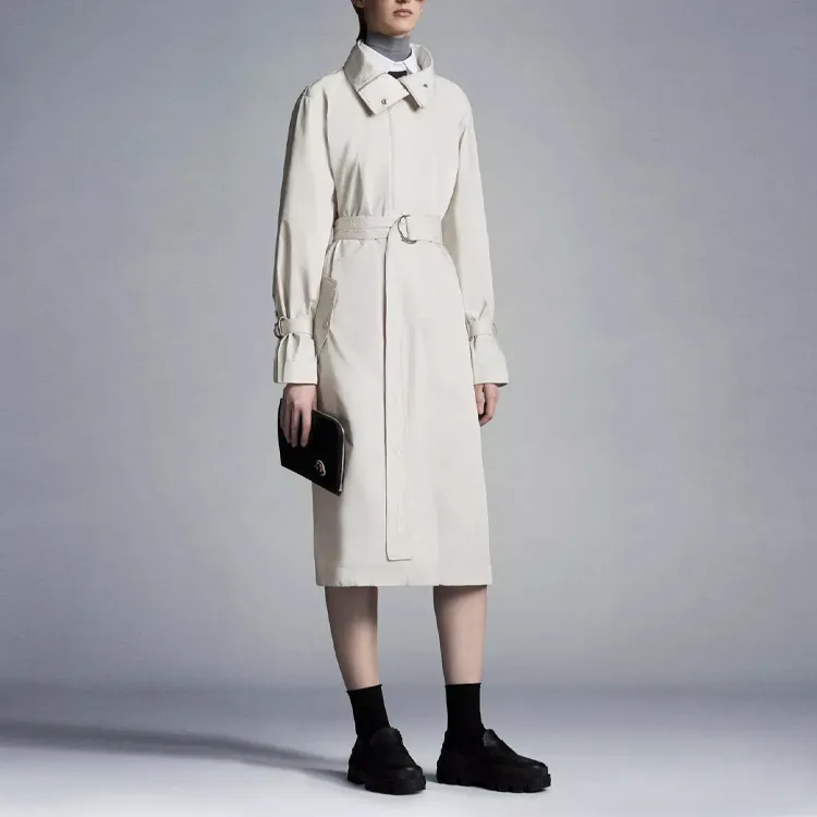 Moncler SS22 Trench Coats Women's White-1