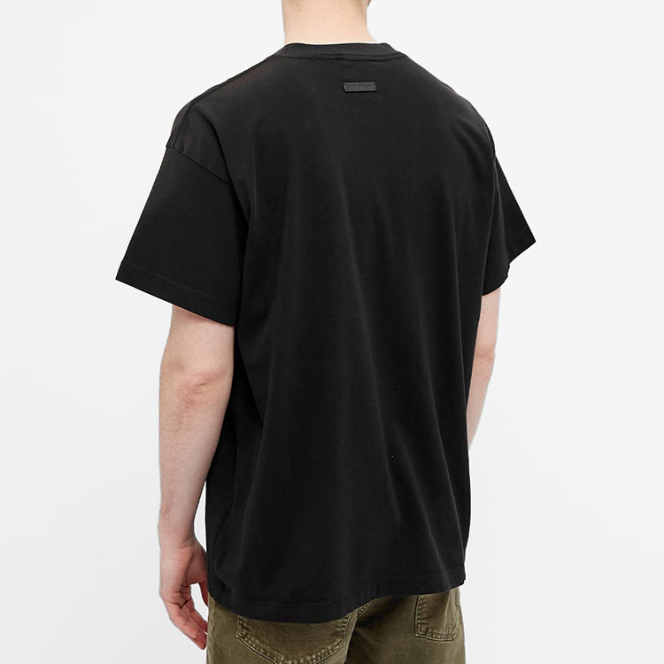 Fear of God Fg Textured Velvet Logo T-Shirt - POIZON