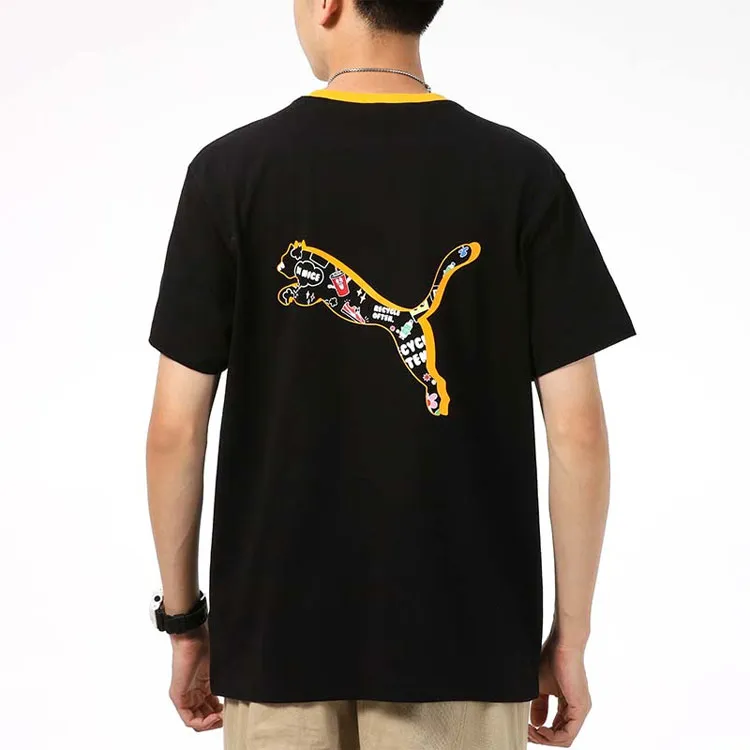 PUMA T Shirts Men Black-2