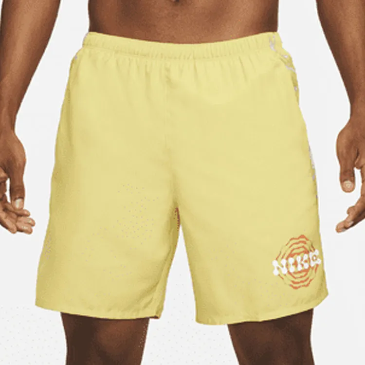 Nike Dri Fit Casual Shorts Men Yellow-3